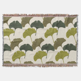 Ginkgo laat achtergrondkleuren achter deken