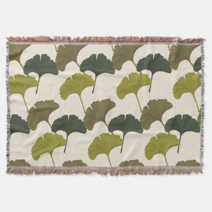 Ginkgo laat achtergrondkleuren achter deken