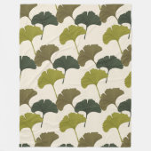 Ginkgo laat  achtergrondkleuren achter fleece deken (Voorkant)