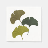 Ginkgo laat  achtergrondkleuren achter servet (Voorkant)
