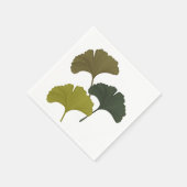 Ginkgo laat  achtergrondkleuren achter servet (Hoek)