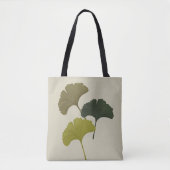 Ginkgo laat achtergrondkleuren achter tote bag (Voorkant)