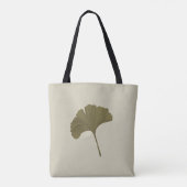 Ginkgo laat achtergrondkleuren achter tote bag (Achterkant)