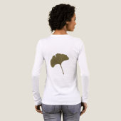 Ginkgo laat achtergrondkleuren achter Tri-Blend shirt (Achterkant)