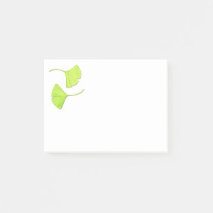 Ginkgo laat botanische kunst over post-it® notes