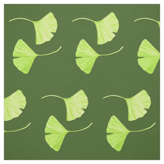 Ginkgo laat botanische kunststof over stof (Swatch)