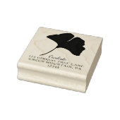 Ginkgo Leaf Aangepast Vierkant Retouradres Rubberstempel (Stempel)