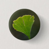 Ginkgo Leaf Badge Ronde Button 3,2 Cm (Voorkant)