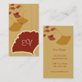 Ginkgo Leaf Biz-kaart Visitekaartje (Voorkant / Achterkant)