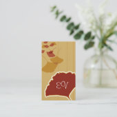 Ginkgo Leaf Biz-kaart Visitekaartje (Staand voorkant)