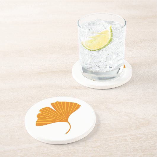 Ginkgo Leaf Branch Onderzetter (Zijkant)