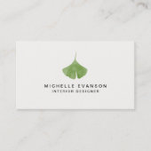 Ginkgo Leaf Eenvoudige Natuur Minimalist Visitekaartje (Voorkant)