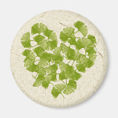 Ginkgo Leaf Heart Magneet (Voorkant)
