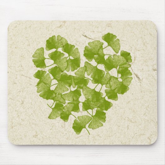 Ginkgo Leaf Heart Muismat (Voorkant)