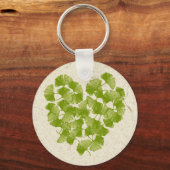 Ginkgo Leaf Heart Sleutelhanger (Voorkant)