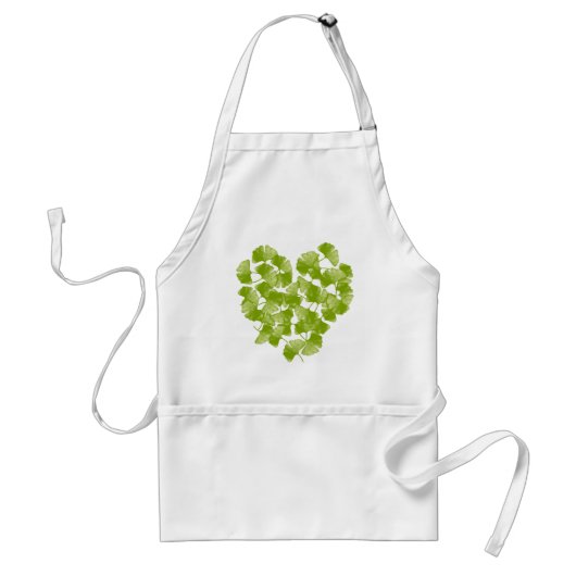 Ginkgo Leaf Heart Standaard Schort (Voorkant)