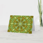 Ginkgo Leaf Kaleidoscope Mandala Kaart (Voorkant)