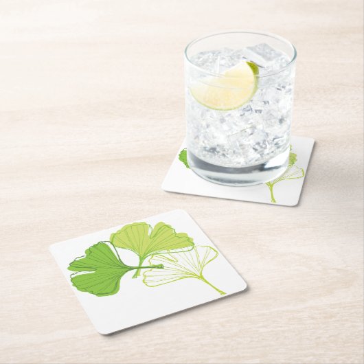Ginkgo Leaf Kartonnen Onderzetters (Insitu)
