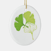 Ginkgo Leaf Keramisch Ornament (Rechts)