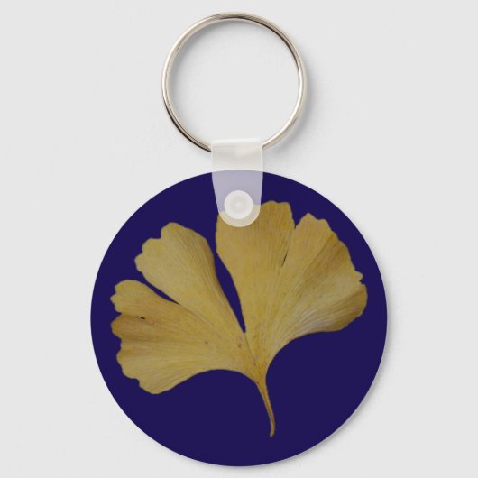 Ginkgo Leaf Key Ring Sleutelhanger (Voorkant)