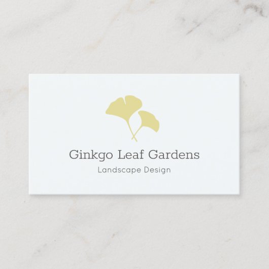 Ginkgo Leaf Landscaping Modern Visitekaartje (Voorkant)