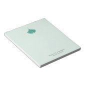 Ginkgo Leaf Logo Mint Groen Eenvoudige Natuur Notitieblok (Schuin)