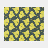 Ginkgo Leaf Pattern Groene Natuur Liefhebber Fleece Deken (Voorkant (Horizontaal))