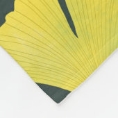 Ginkgo Leaf Pattern Groene Natuur Liefhebber Fleece Deken (Hoek)