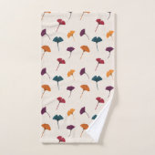 Ginkgo Leaf Pattern Waterverf Herfst Herfstkleuren Bad Handdoek (Handdoek)