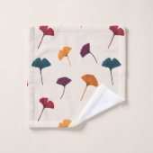 Ginkgo Leaf Pattern Waterverf Herfst Herfstkleuren Bad Handdoek (Wasdoekje)