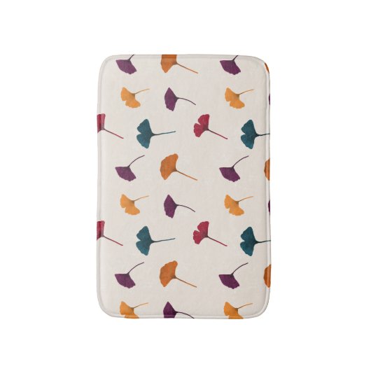 Ginkgo Leaf Pattern Waterverf Herfst Herfstkleuren Badmat (Voorkant Verticaal)