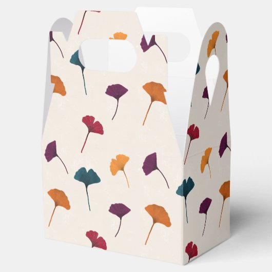 Ginkgo Leaf Pattern Waterverf Herfst Herfstkleuren Bedankdoosjes (Geopend)
