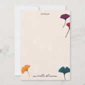 Ginkgo Leaf Pattern Waterverf Herfst Herfstkleuren Bedankkaart (Voorkant)