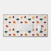 Ginkgo Leaf Pattern Waterverf Herfst Herfstkleuren Bureaumat (Keyboard & Muis)