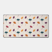 Ginkgo Leaf Pattern Waterverf Herfst Herfstkleuren Bureaumat (Voorkant)