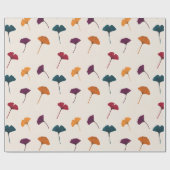 Ginkgo Leaf Pattern Waterverf Herfst Herfstkleuren Cadeaupapier (Vlak)