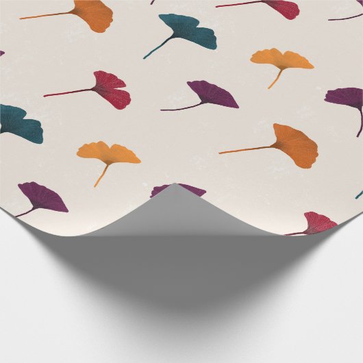 Ginkgo Leaf Pattern Waterverf Herfst Herfstkleuren Cadeaupapier (Hoek)