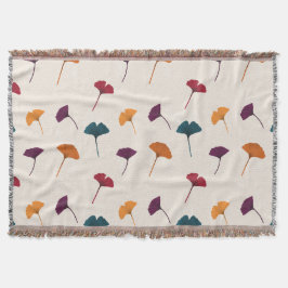 Ginkgo Leaf Pattern Waterverf Herfst Herfstkleuren Deken