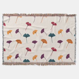 Ginkgo Leaf Pattern Waterverf Herfst Herfstkleuren Deken
