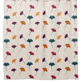 Ginkgo Leaf Pattern Waterverf Herfst Herfstkleuren Douchegordijn (Voorkant)