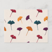 Ginkgo Leaf Pattern Waterverf Herfst Herfstkleuren Feestdagenkaart (Voorkant)