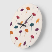 Ginkgo Leaf Pattern Waterverf Herfst Herfstkleuren Grote Klok (Hoek)