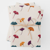 Ginkgo Leaf Pattern Waterverf Herfst Herfstkleuren Inpakpapier Vel (In situ)