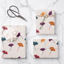 Ginkgo Leaf Pattern Waterverf Herfst Herfstkleuren