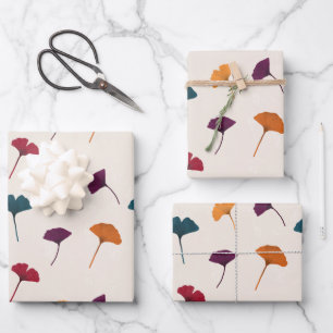 Ginkgo Leaf Pattern Waterverf Herfst Herfstkleuren Inpakpapier Vel
