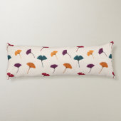 Ginkgo Leaf Pattern Waterverf Herfst Herfstkleuren Lichaamskussen (Achterkant)