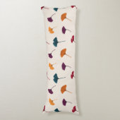 Ginkgo Leaf Pattern Waterverf Herfst Herfstkleuren Lichaamskussen (Voorkant Verticaal)