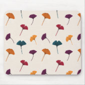 Ginkgo Leaf Pattern Waterverf Herfst Herfstkleuren Muismat (Voorkant)