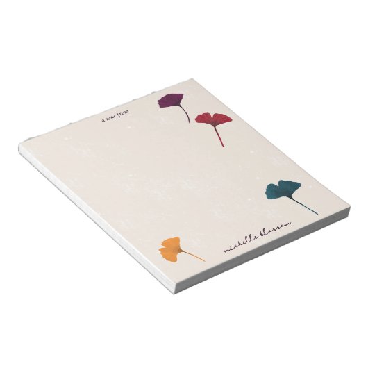 Ginkgo Leaf Pattern Waterverf Herfst Herfstkleuren Notitieblok (Schuin)