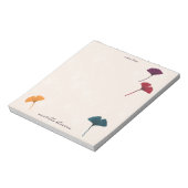 Ginkgo Leaf Pattern Waterverf Herfst Herfstkleuren Notitieblok (Linkerzijde)